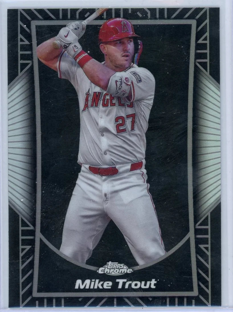 Mike Trout 2025 Topps Chrome Shadow Etch