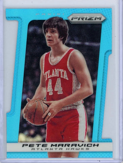 Pete Maravich 2013-14 Panini Prizm light blue prizm die-cut #'d 011/199