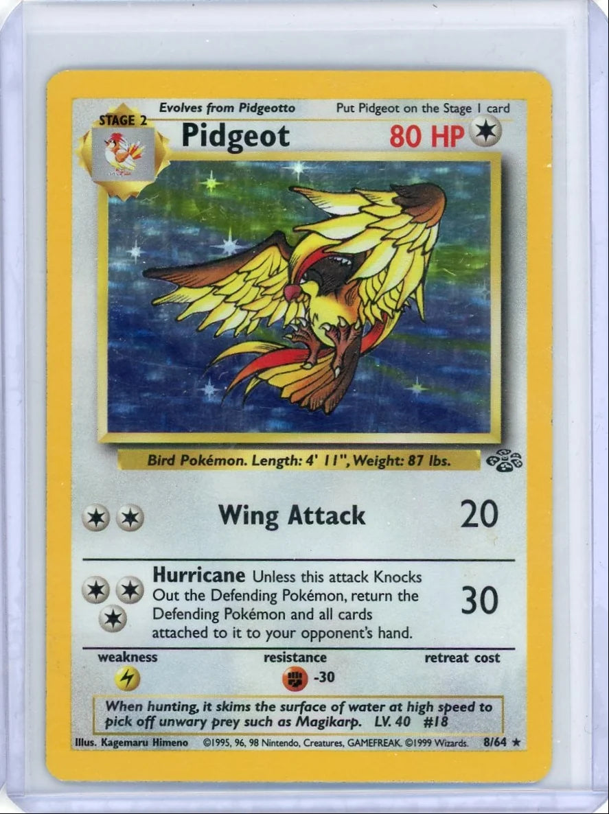 Pidgeot Pokémon Jungle Unlimited Holo Rare #8/64