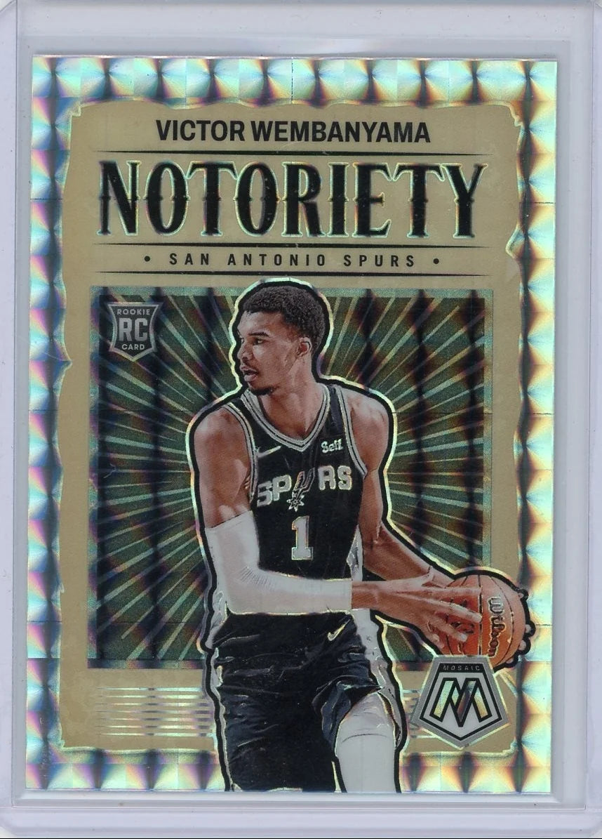 Victor Wembanyama 2023-24 Panini Mosaic Notoriety Mosaic rookie card