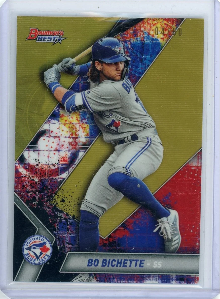 Bo Bichette 2019 Bowman's Best Gold Refractor #'d 04/50