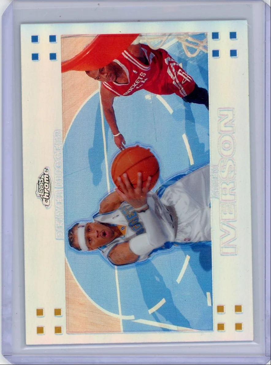 Allen Iverson 2007 Topps Chrome refractor #'d 970/999