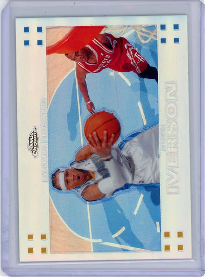 Allen Iverson 2007 Topps Chrome refractor #'d 970/999