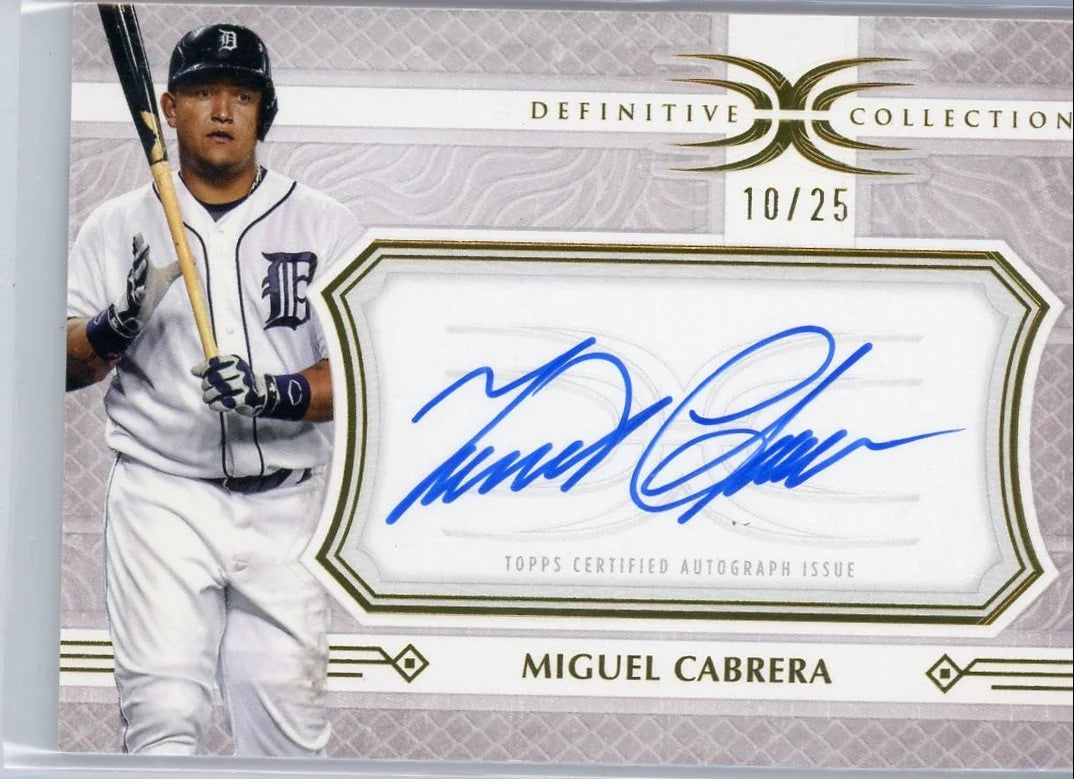 Miguel Cabrera 2025 Topps Definitive Legendary Auto #'d /25