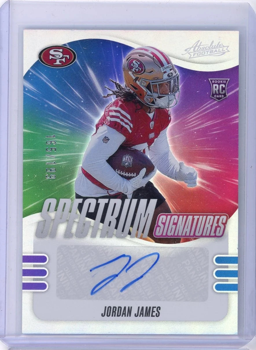 Jordan James 2025 Panini Absolute Spectrum Signatures autograph rookie #'d 165/199