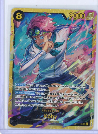 Koby One Piece A Fist of Divine Speed Alt. Art Secret Rare #OP11-119