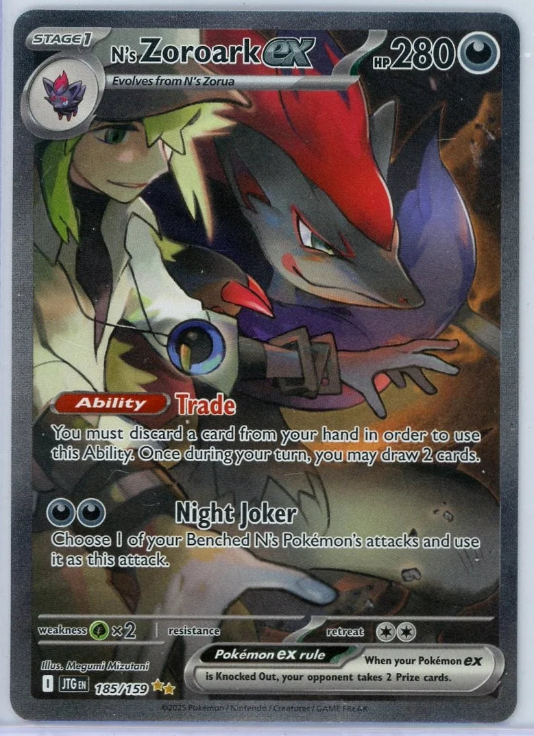 N's Zoroark ex Pokémon Journey Together SIR #185/159