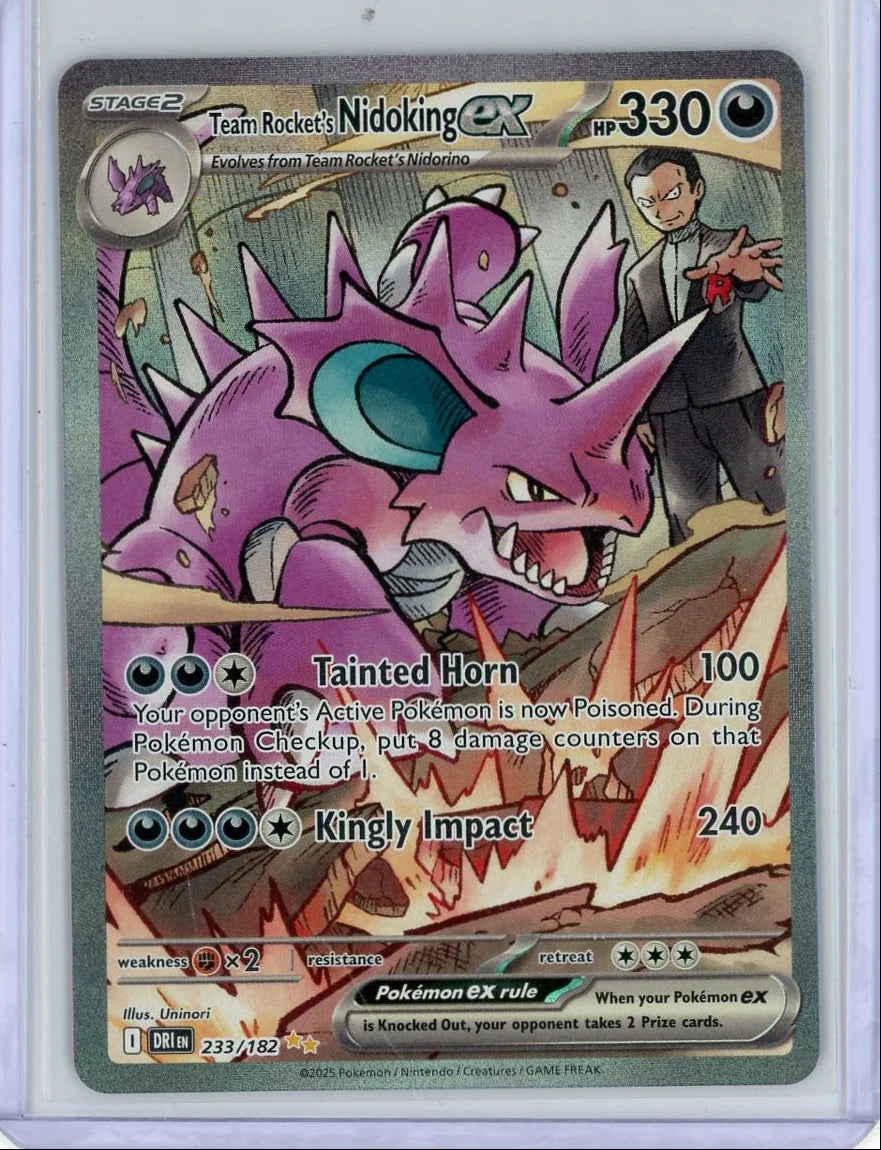 Team Rocket's Nidoking ex Pokémon Destined Rivals Special Illustration Rare #233/182