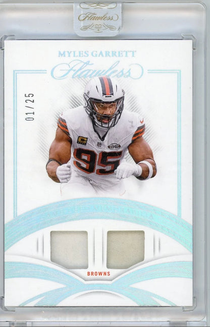 Myles Garrett 2025 Panini Flawless Game-Used Memorabilia #'d 01/25