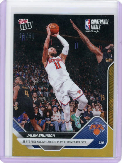 Jalen Brunson 2026 Topps Now Conference Finals #'d 23/50