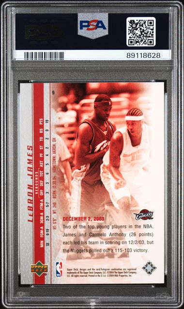 Lebron James 2003 Upper Deck Phenomenal Beginning PSA 10
