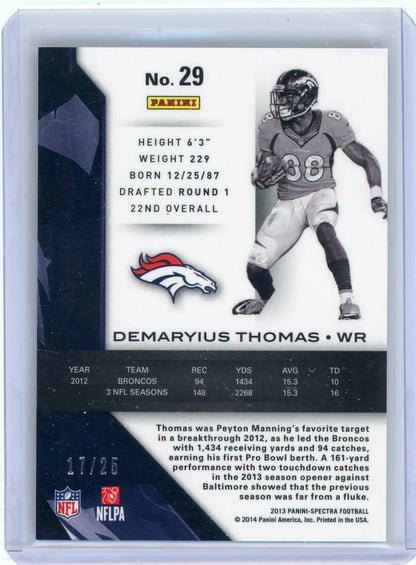 Demaryius Thomas 2013 Panini Spectra Red #'d 17/25