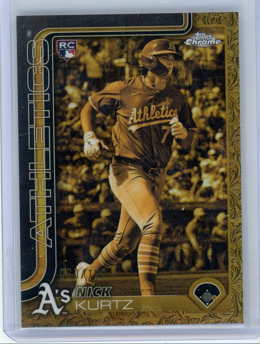 Nick Kurtz 2025 Topps Gilded Cast In Gold Rookie Card #'d 60/199