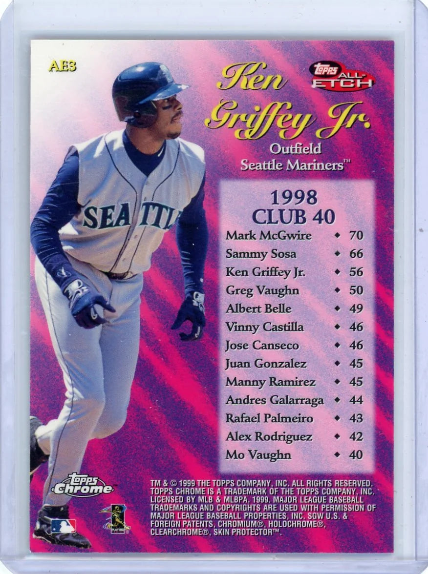 Ken Griffey Jr. 1999 Topps Chrome Club 40