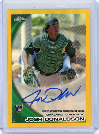 Josh Donaldson 2010 Topps Chrome rookie card autograph gold ref. #'d 07/50