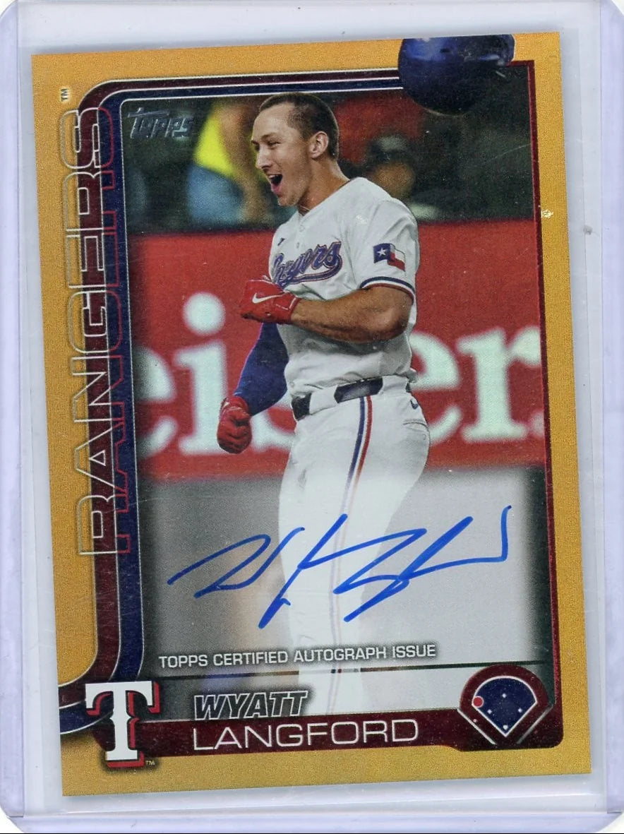 Wyatt Langford 2025 Topps Series 2 Autograph #'d 19/50