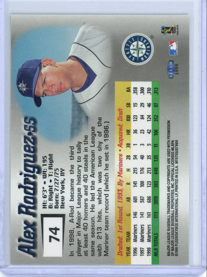Alex Rodriguez 1999 Fleer Mystique