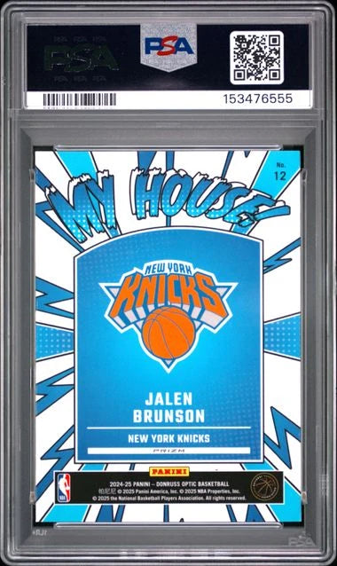 Jalen Brunson 2024 Optic My House Purple PSA 10
