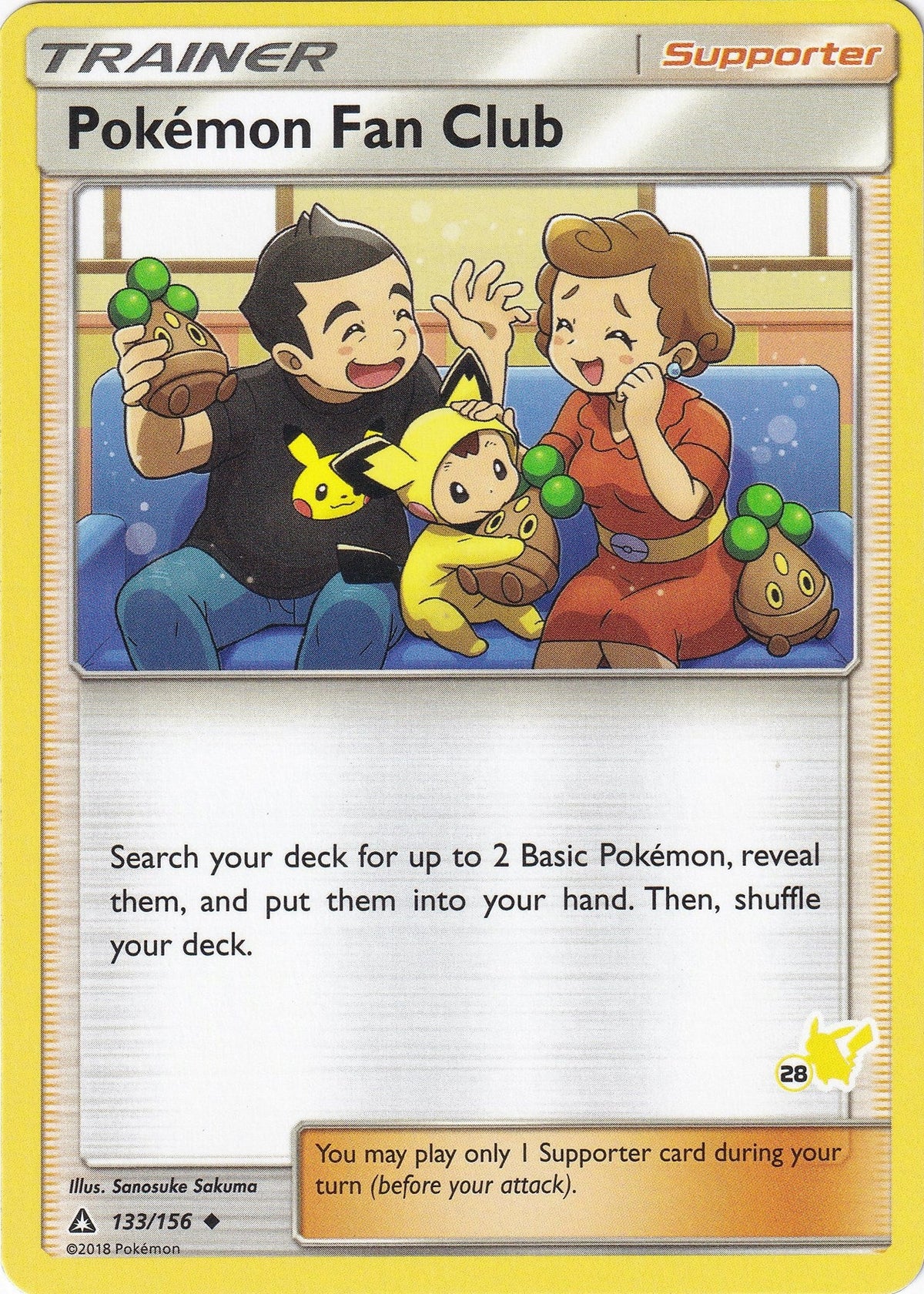 Pokemon Fan Club - 133/156 (#28 Pikachu Stamped) (133/156) (Battle Academy) (BTA)