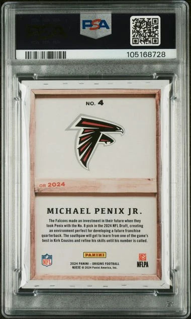 Michael Penix Jr. 2024 Panini Origins Blank Slate rookie card PSA 10