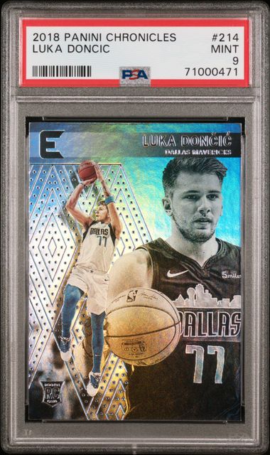 Luka Doncic 2018 Panini Chronicles #214 rookie card PSA 9
