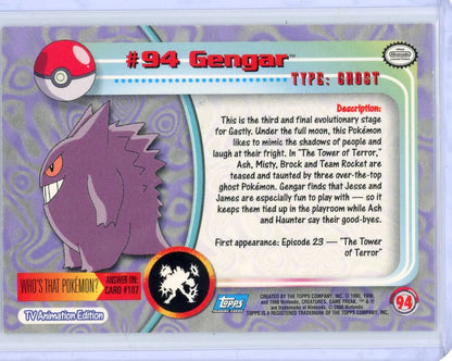 Gengar 2000 Pokémon Topps Chrome #94