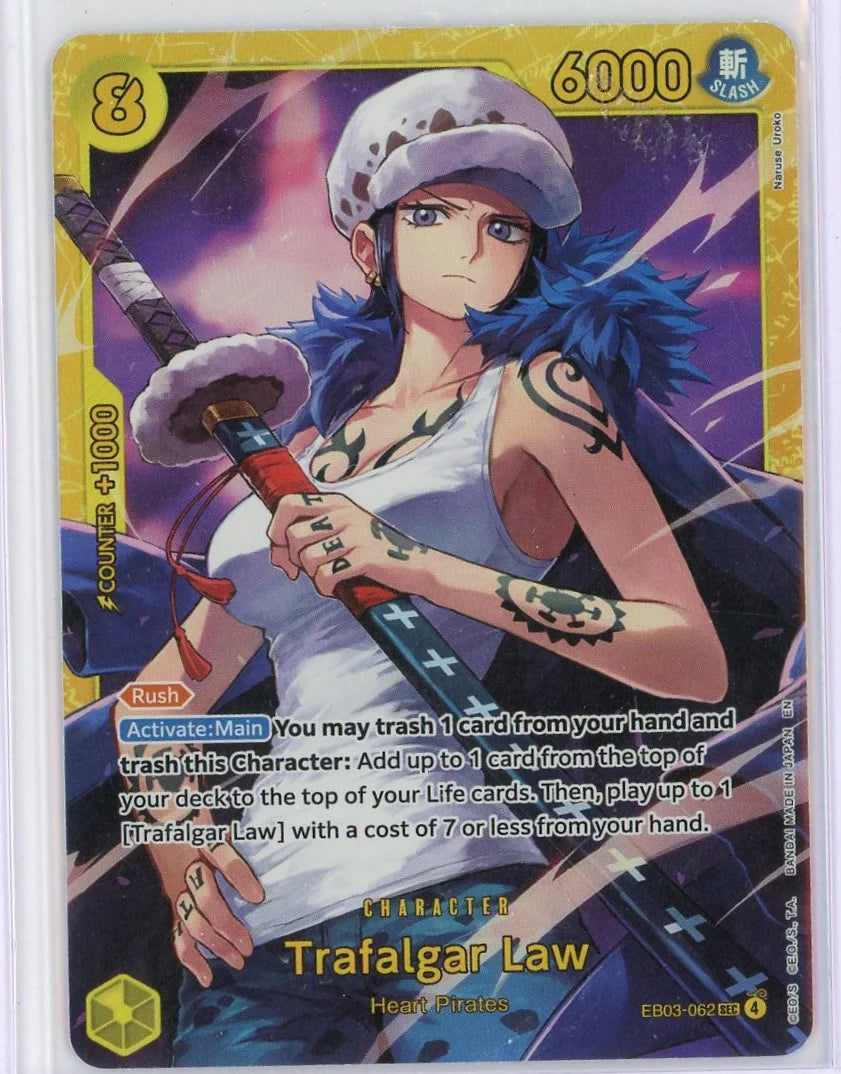 Trafalgar Law One Piece Extra Booster: Heroines Edition Secret Rare #EB03-002