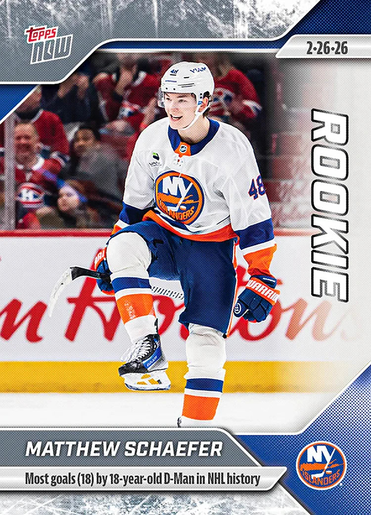 Matthew Schaefer 2026 Topps Now Sticker #110