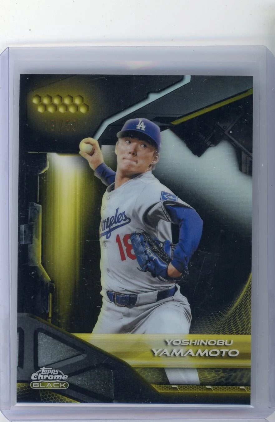 Yoshinobu Yamamoto 2026 Topps Chrome Black gold #'d 19/50