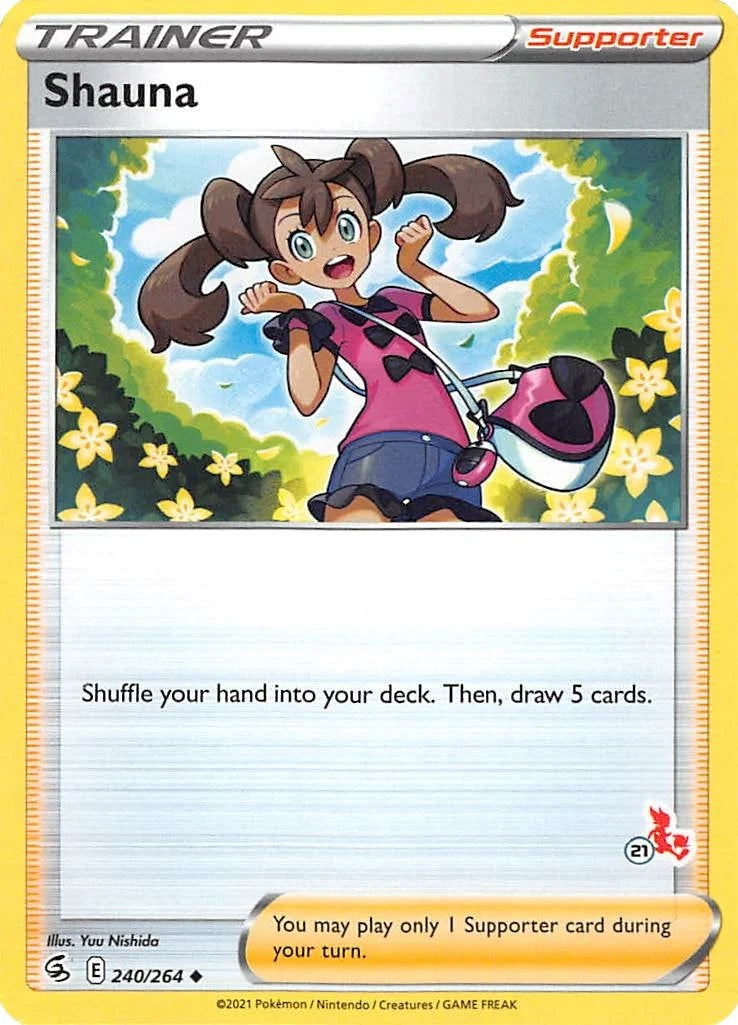 Shauna - 240/264 (#21 Cinderace Stamped) (240/264) (Battle Academy 2022) (BA22)