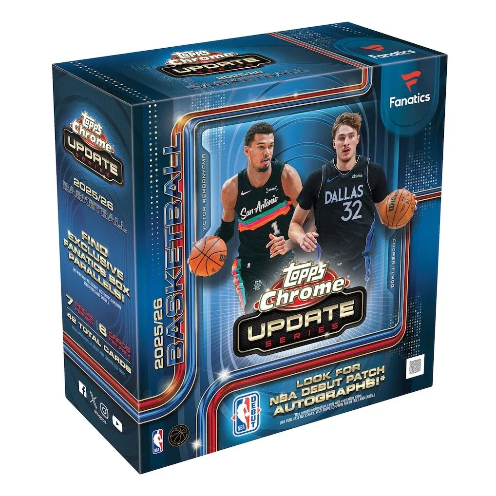2025-26 Topps Chrome Update Basketball Mega 20 Box Case