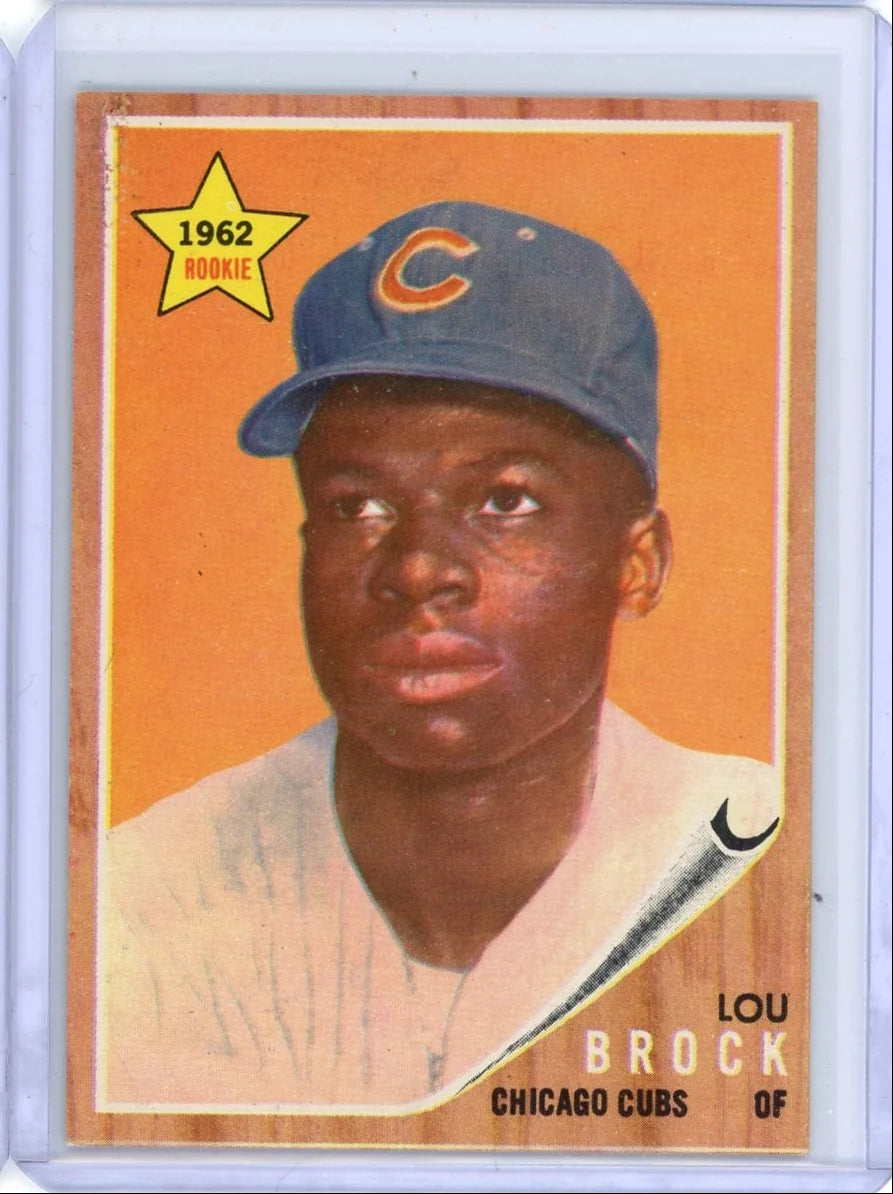 Lou Brock 1962 Topps rookie card #387
