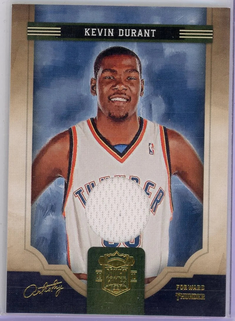 Kevin Durant 2010 Panini Court Kings #21 game-used relic #'d 250/299