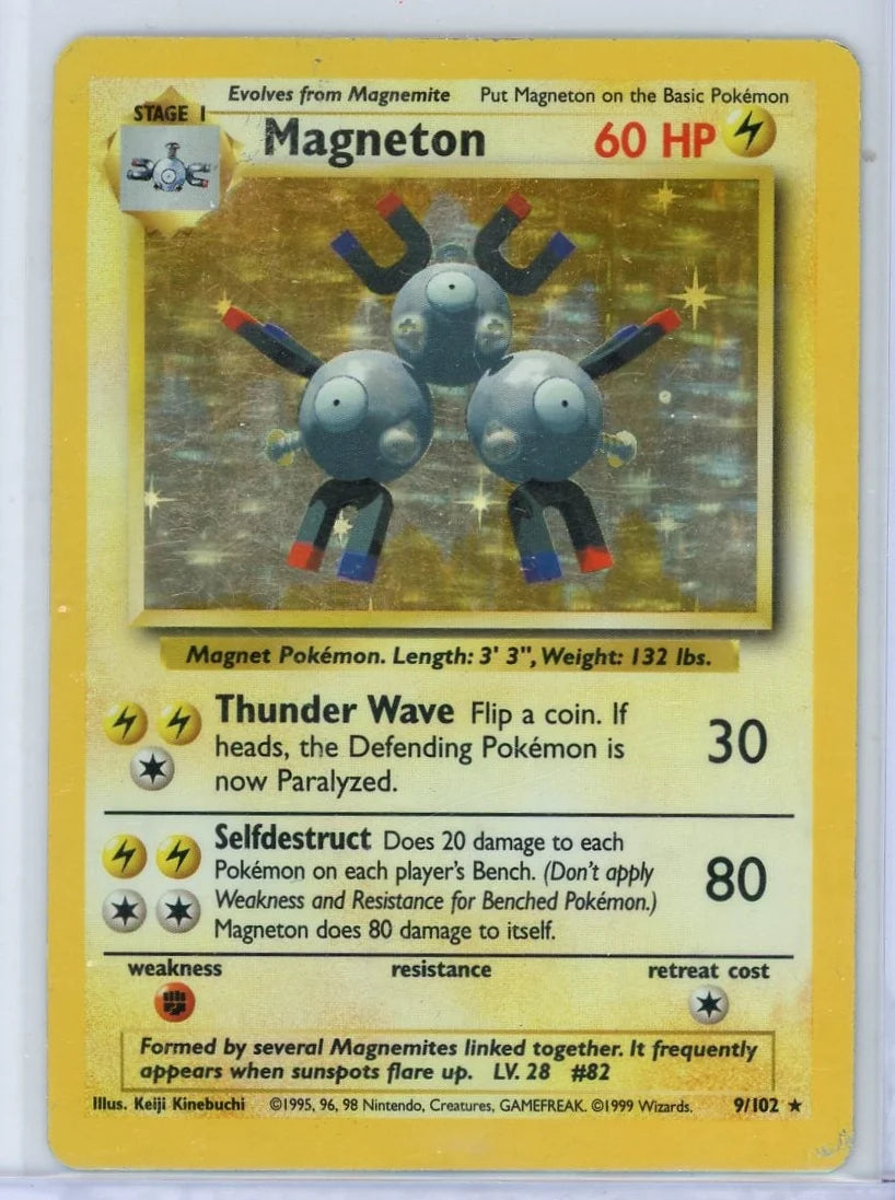 Magneton Pokémon Base Set Holo #9/102 (DMG)