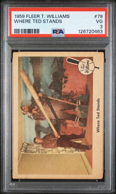 1959 Fleer Ted Williams #79 WHERE TED STANDS PSA 3