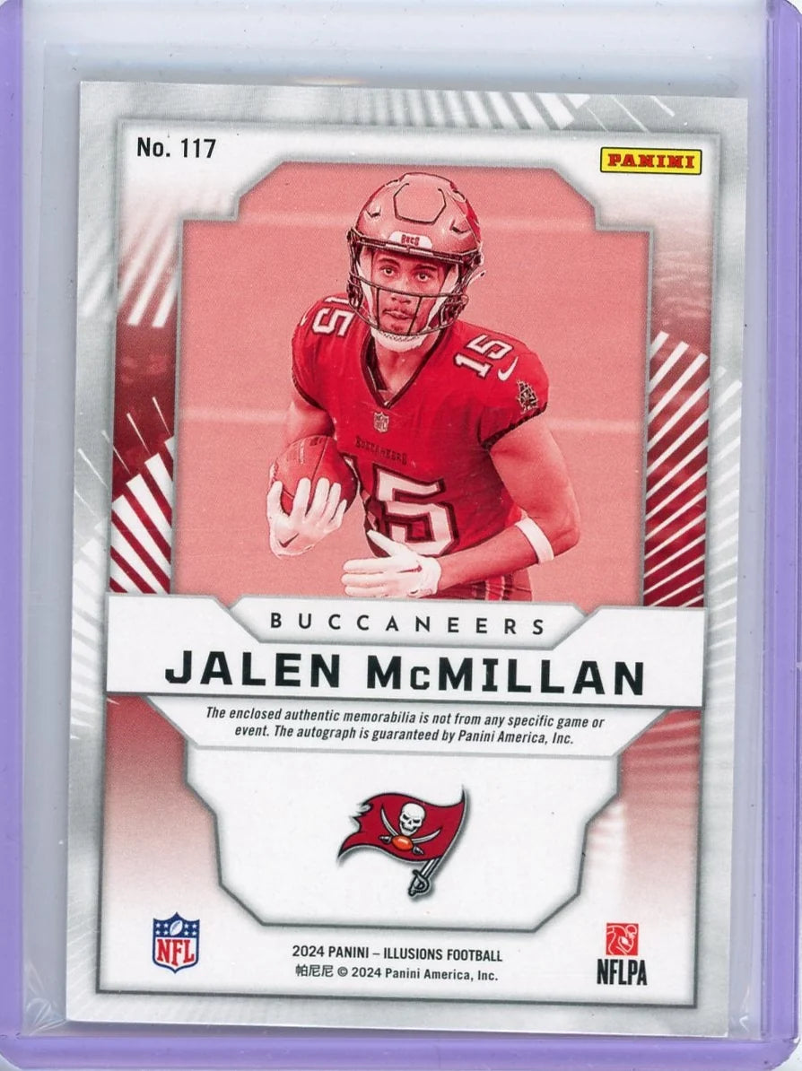 Jalen McMillan 2024 Panini Illusions First Impressions RPA #'d 077/299