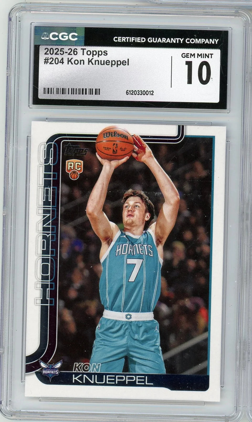 Kon Knueppel 2025-26 Topps RC No. 204 CGC 10