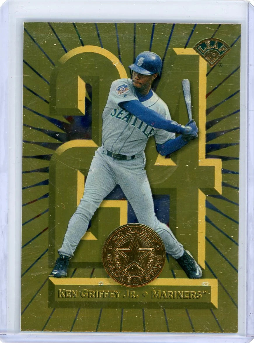 Ken Griffey Jr. 1997 Leaf 22 Karat Gold Leaf Stars #'d 1531/2500