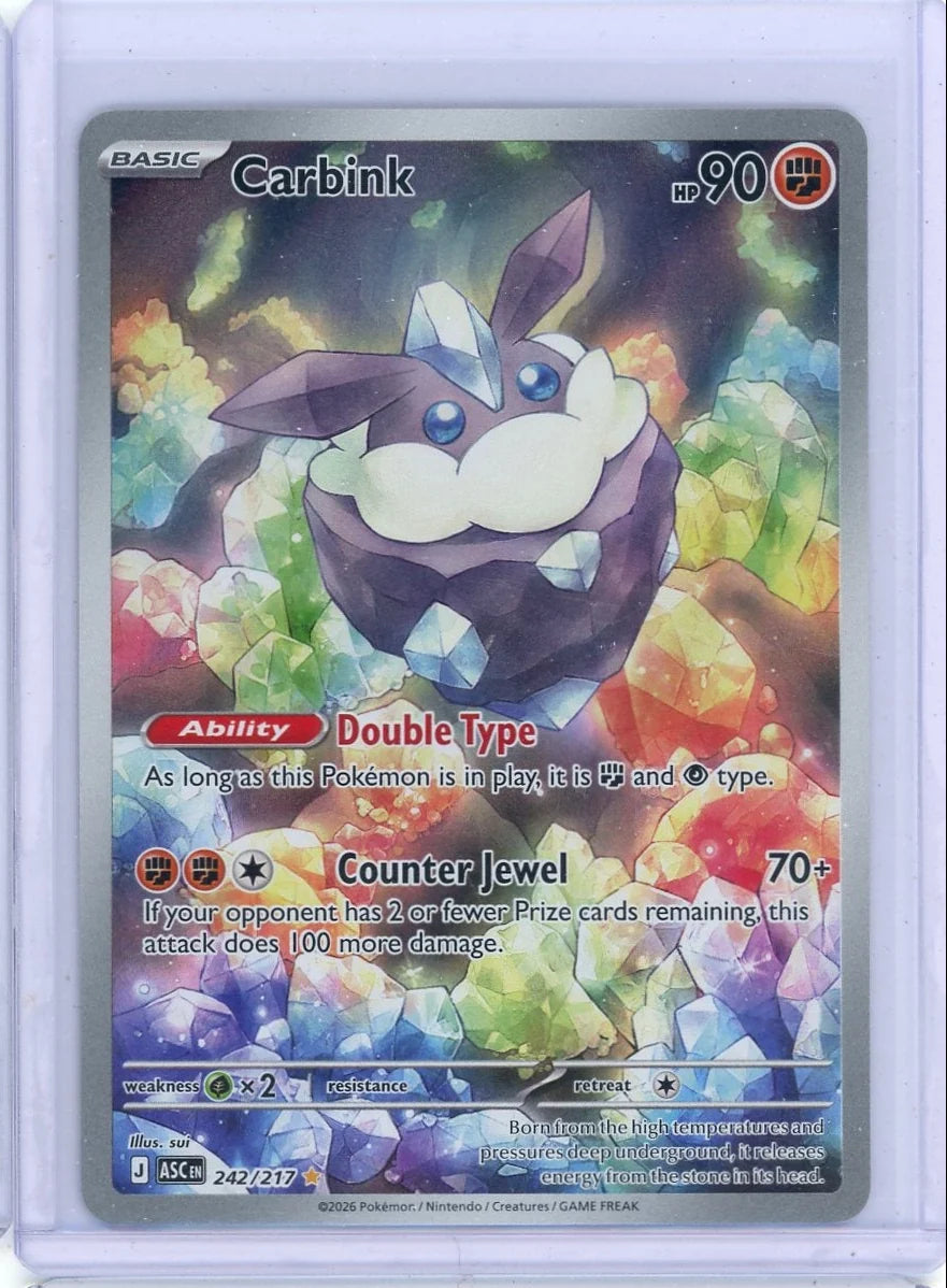 Carbink Pokemon Ascended Heroes Illustration Rare #242/217