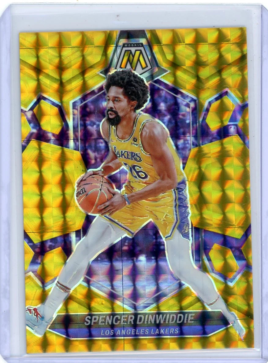 Spencer Dinwiddie 2023-24 Panini Mosaic Gold #'d 08/10