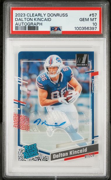 Dalton Kincard 2023 Panini Clearly Donruss Autograph RC PSA 10
