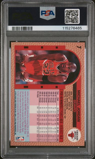 Michael Jordan 1992 Fleer Drake's #7 PSA 7