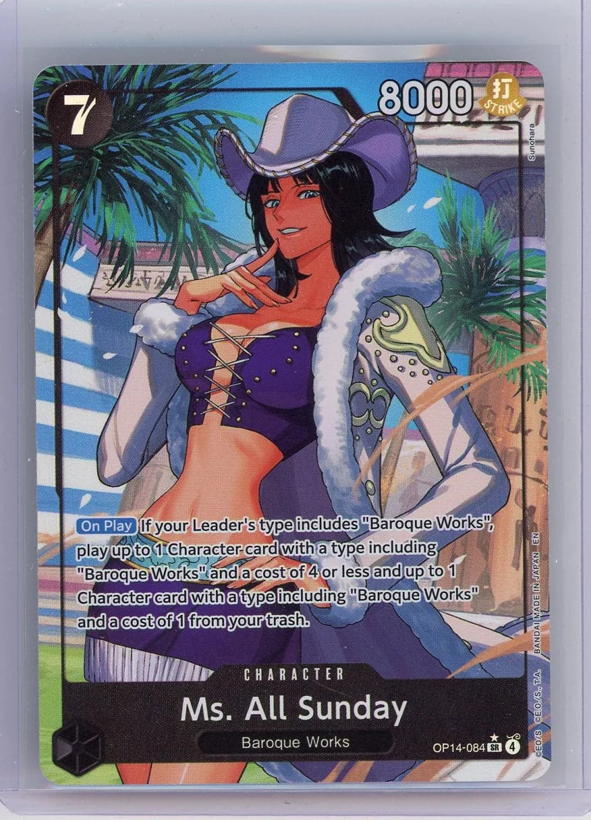 Ms. All Sunday One Piece The Azure Sea's Seven SR Alternate Art #OP14-084