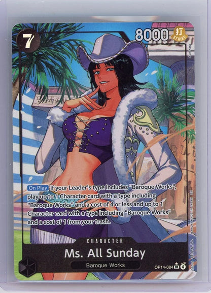 Ms. All Sunday One Piece The Azure Sea's Seven SR Alternate Art #OP14-084