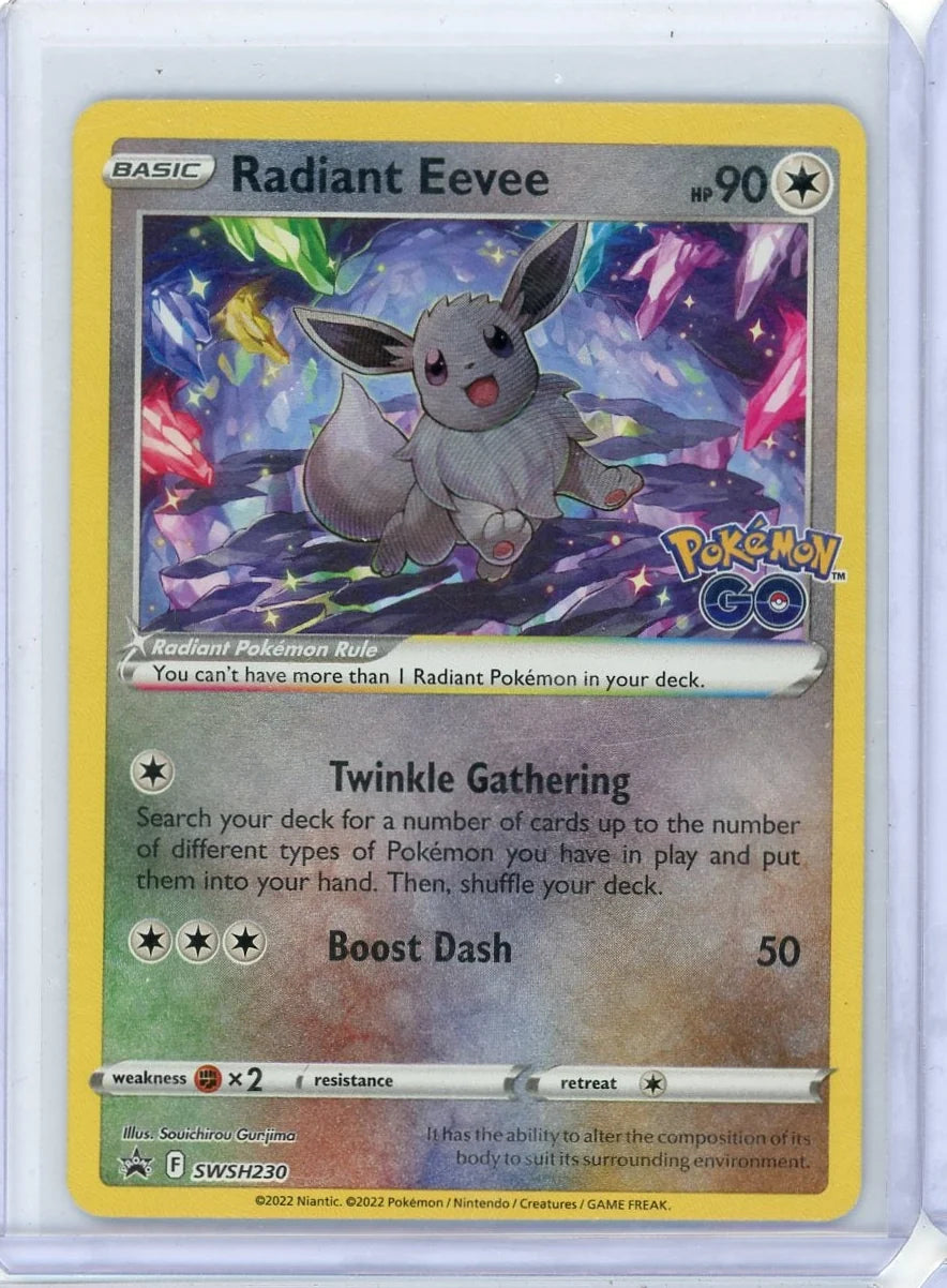 Radiant Eevee Pokémon Sword & Shield Black Star Promo #SWSH230