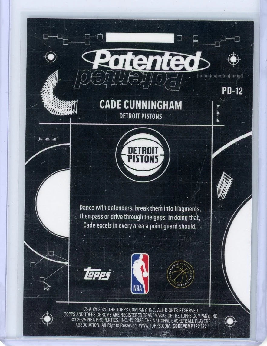Cade Cunningham 2025-26 Topps Chrome Patented SP