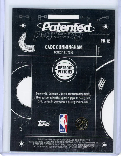 Cade Cunningham 2025-26 Topps Chrome Patented SP