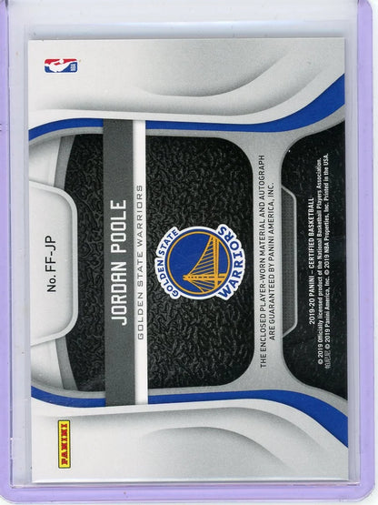 Jordan Poole 2019-20 Panini Certified Freshman Fabric Patch Auto