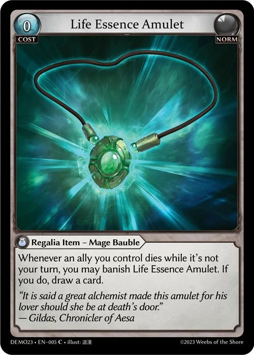 Life Essence Amulet (005) (2023 Demo Deck) (DEMO23)