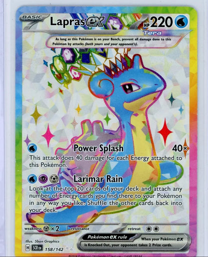 Lapras ex 2024 Pokemon Stellar Crown Ultra Rare #158/142